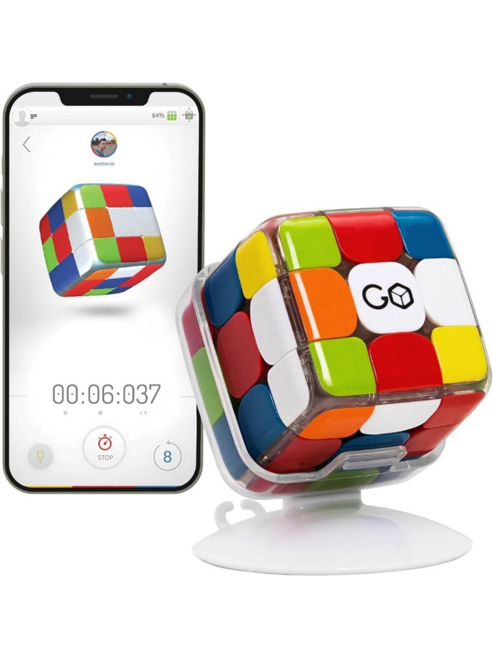 Smart Bluetooth Speed Cube 3x3 - App-Enabled Electronic Puzzle Game for Fun!
